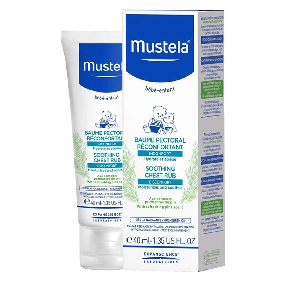Mustela Bebe Успокаивающий крем для груди Soothing Chest Rub