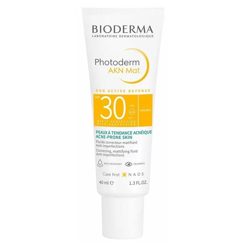 Bioderma Photoderm AKN MAT Эмульсия SPF 30 AKN Mat SPF30 Matifying Fluid  Фотодерм AKN Матирующая солнцезащитная эмульсия SPF 30 для лица