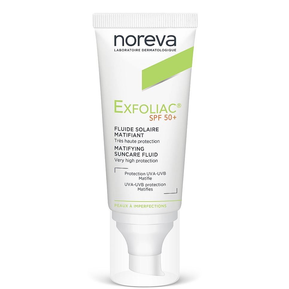 Noreva Exfoliac Солнцезащитная эмульсия SPF50+ Эксфолиак Солнцезащитная матирующая эмульсия SPF 50+