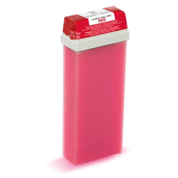 Beauty Image Теплый воск  Standart Воск в кассетах Красный Теплый Прозрачный воск в кассетах roll-on Красный с экстрактом герани с широкой насадкой для тела