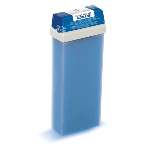 Beauty Image Теплый воск  Standart Воск в кассетах Синий  Теплый Прозрачный воск в кассетах roll-on Синий с экстрактом ромашки с широкой насадкой для тела