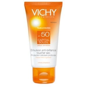 VICHY Capital Soleil Эмульсия для лица матирующая SPF 50 Солнцезащитная матирующая эмульсия  для лица Драйтач SPF 50