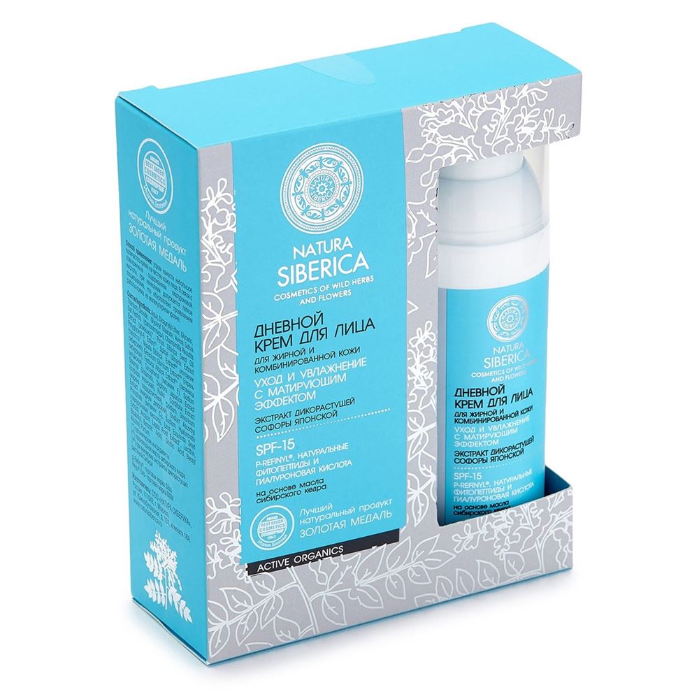 Natura Siberica Уход за лицом Дневной крем для жирной кожи Натура Сиберика Дневной крем для жирной и комбинированной кожи лица Уход и Увлажнение