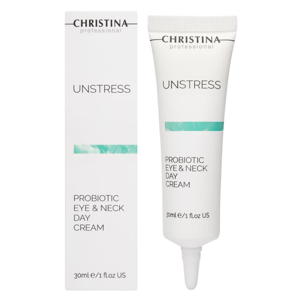 Christina Unstress Pro-Biotic Eye & Neck Day Cream SPF 8 Дневной пробиотический крем для кожи вокруг глаз и шеи