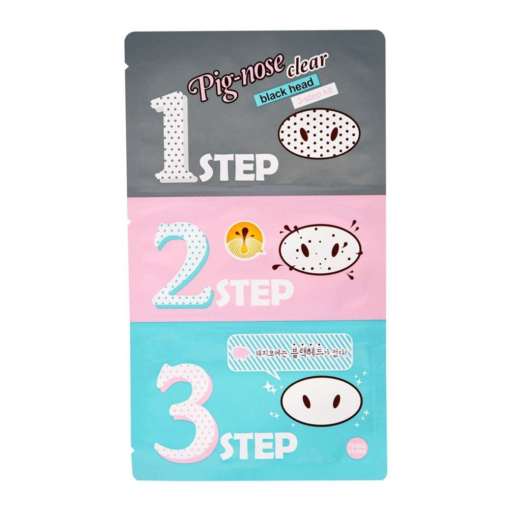 Holika Holika Cleansing Pig-Nose Clear Black Head 3-step Kit Набор пластырей для 3-ступенчатой очистки пор 