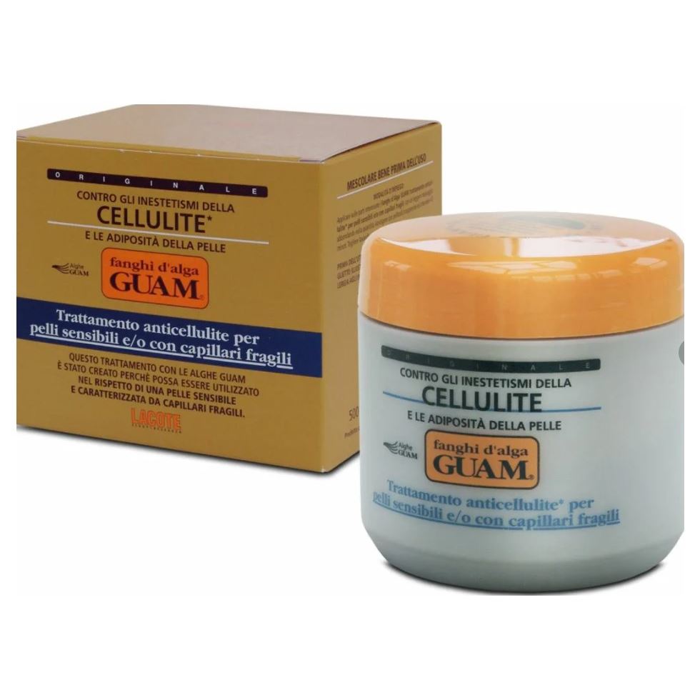 Guam fanghi d`Alga Маска для кожи с хрупкими капиллярами Trattamento Anticellulite Per Pelli Sensibili e/o Con Capillari Fragili Маска антицеллюлитная для чувствительной кожи с хрупкими капиллярами Fanghi d`Alga