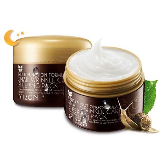 Mizon Snail  Snail Wrinkle Care Sleeping Pack Ночная маска  с улиточным экстрактом 50%