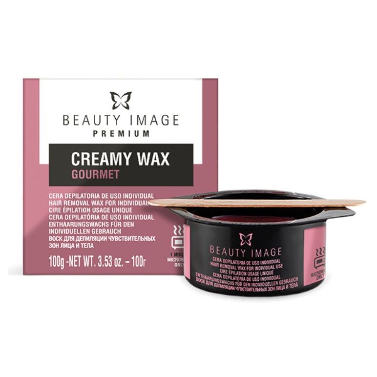 Beauty Image Горячий воск  Воск горячий в мини-блоке Шампанское с земляникой Воск горячий в мини-блоке Шампанское с земляникой для разогрева в микроволновой печи