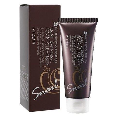 Mizon Snail  Snail Repairing Foam Cleanser  Восстанавливающая пенка для умывания с муцином улитки