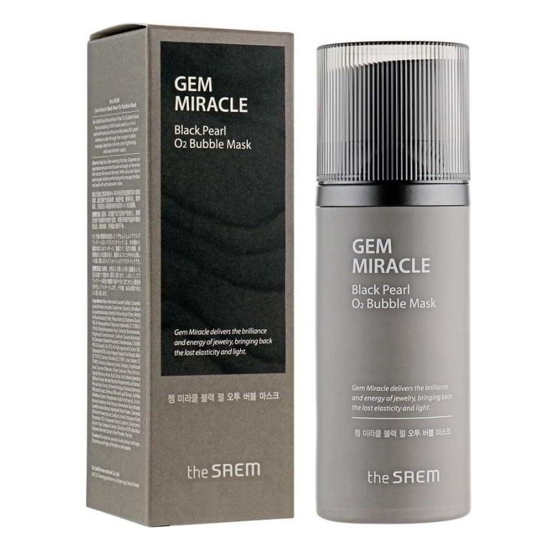 The Saem Gem Miracle Gem Miracle Black Pearl O2 Bubble Mask Кислородная маска с экстрактом черного жемчуга