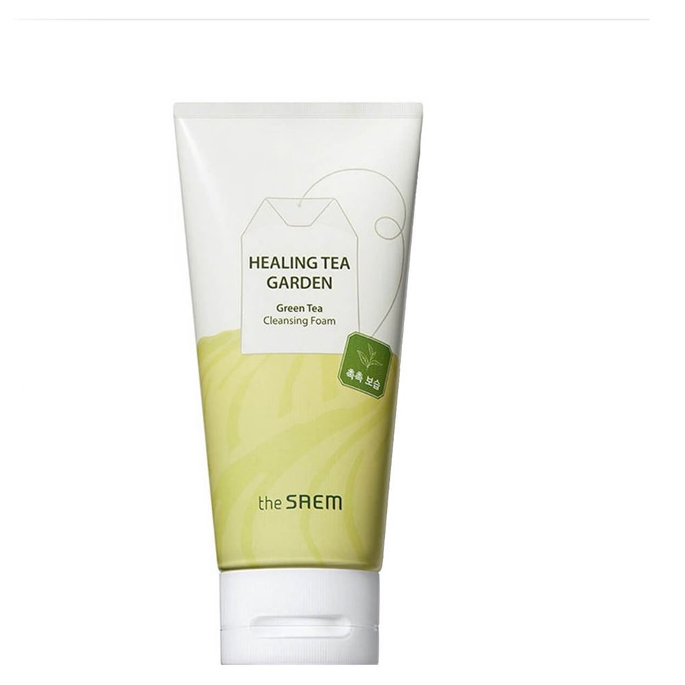 The Saem Garden Healing Tea Garden Green Tea Cleansing Foam Увлажняющая и очищающая пенка с экстрактом зеленого чая
