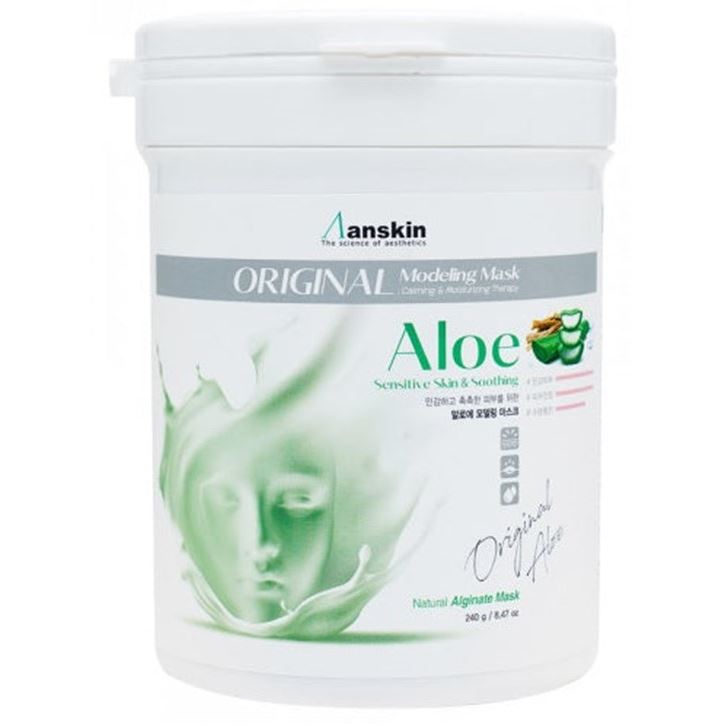 Anskin Альгинатные маски Original Aloe Modeling Mask Маска альгинатная с экстрактом алоэ успокаивающая