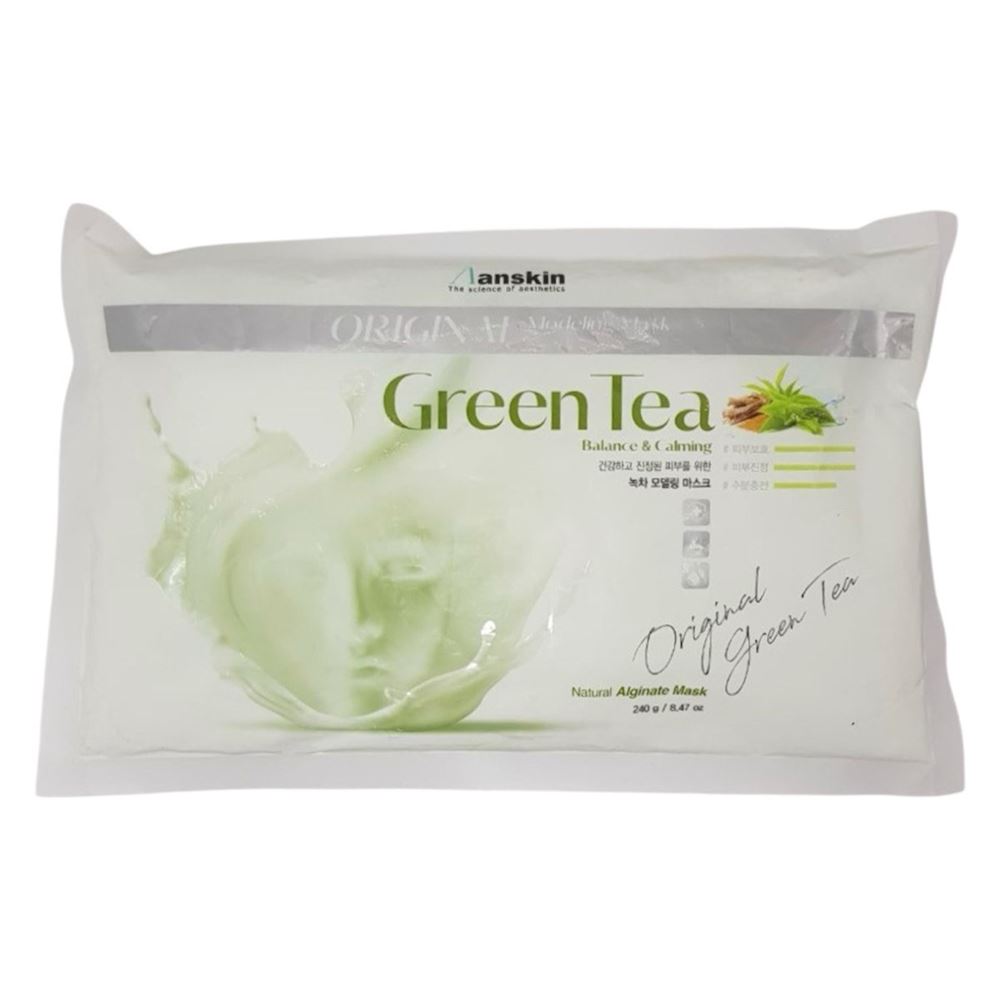 Anskin Альгинатные маски Green Tea Modeling Mask Маска альгинатная с экстрактом зеленого чая успокаивающая, с антиоксидантами