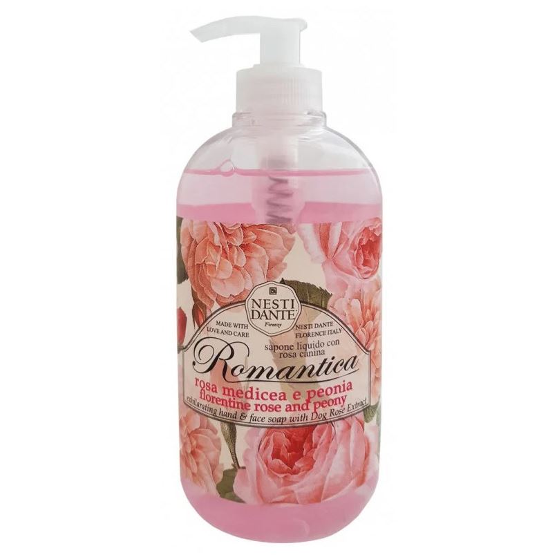 Nesti Dante Liquid Soap Romantica Florentine Rose & Peony Растительное мыло-гель для рук "Флорентийская Роза и Пион"
