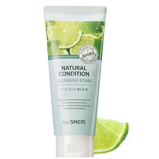 The Saem Face Care Natural Condition Cleansing Foam Sebum Controlling Пенка для умывания для жирной кожи