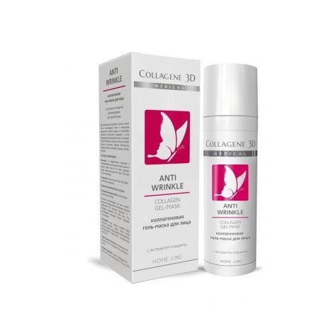 Medical Collagene 3D Коллагеновые гель-маски Collagen Gel-Mask Anti Wrinkle с плацентолью Гель-маска с плацентолью коллагеновая для лица