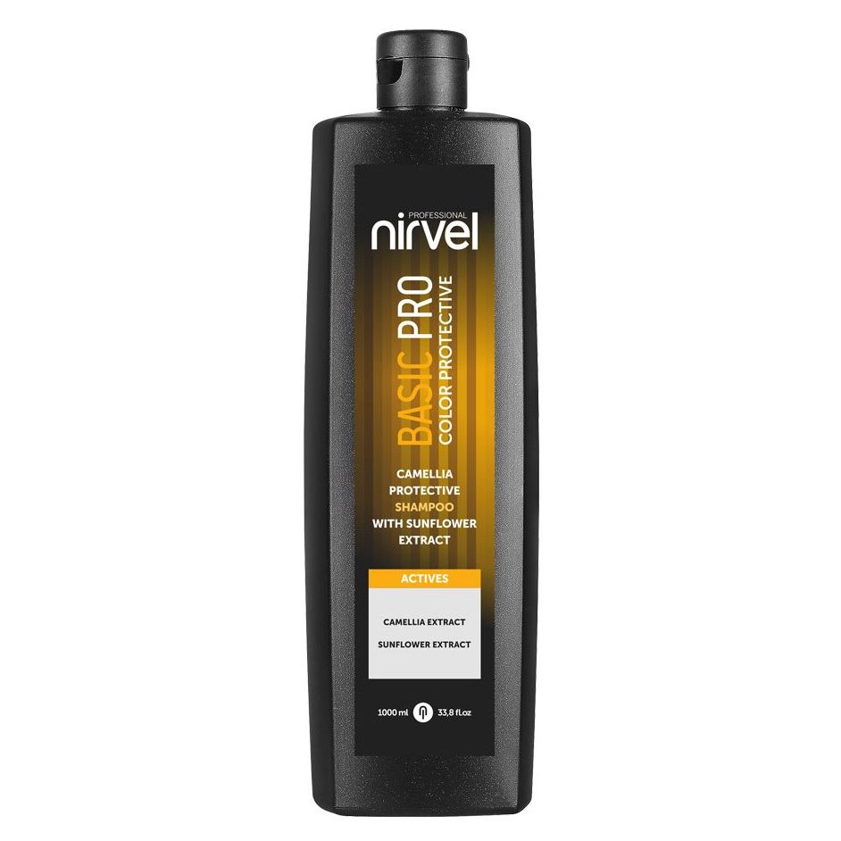 Nirvel Professional Basic Care Basic Pro Shampoo Color Protection Camellia & Sunflower Шампунь для окрашенных волос с экстрактами Камелии и Подсолнечника