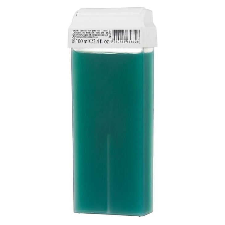 Kapous Professional Depilation Воск в кассетах Зеленый с Хлорофиллом с широким роликом Жирорастворимый воск "Зеленый с Хлорофиллом" с широким роликом