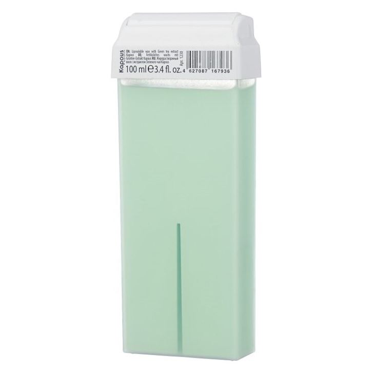 Kapous Professional Depilation Воск в кассетах с экстрактом Зеленого чая Жирорастворимый воск с экстрактом Зеленого чая с широким роликом