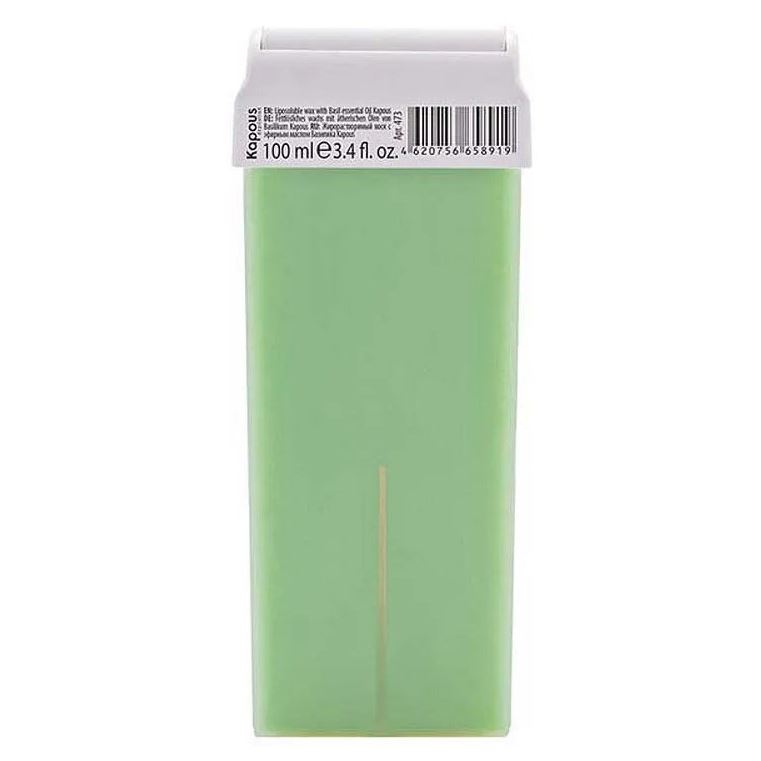 Kapous Professional Depilation Воск в кассетах с эфирным маслом Базилика  Жирорастворимый воск с эфирным маслом Базилика с широким роликом