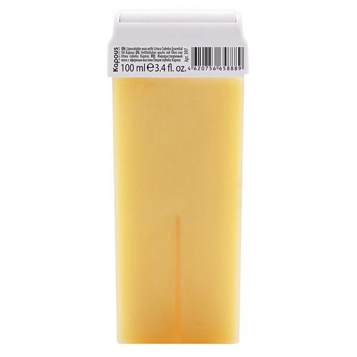 Kapous Professional Depilation Воск в кассетах с эфирным маслом Лицеи Кубеба  Жирорастворимый воск с эфирным маслом Лицеи Кубеба с широким роликом