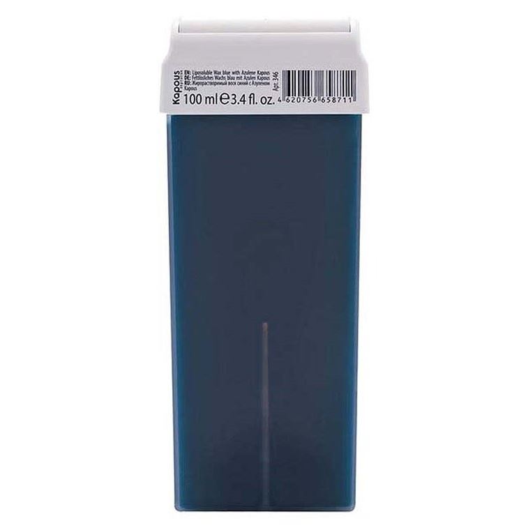 Kapous Professional Depilation Воск в кассетах Синий с Азуленом с широким роликом Жирорастворимый воск "Синий с Азуленом" с широким роликом