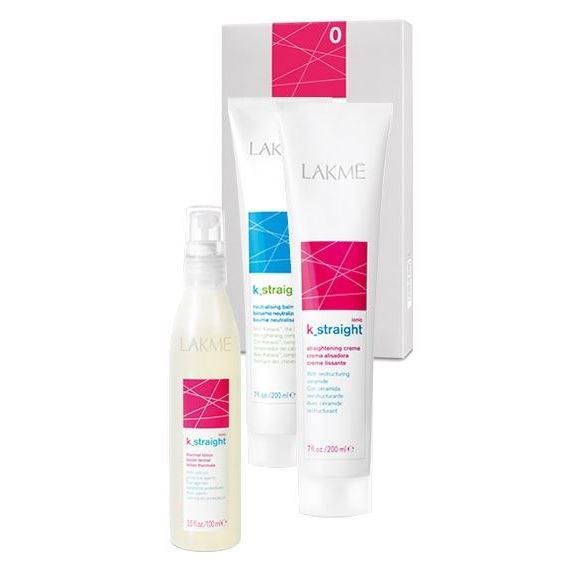 LakMe Master Perm K-Straight Ionic Комплекс для выпрямления волос с тепловым воздействием: крем, нейтрализующий бальзам, лосьон