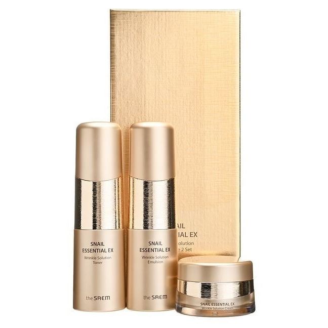 The Saem Snail Snail Essential EX Wrinkle Solution Skin Care 2 Set Набор уходовый антивозрастной