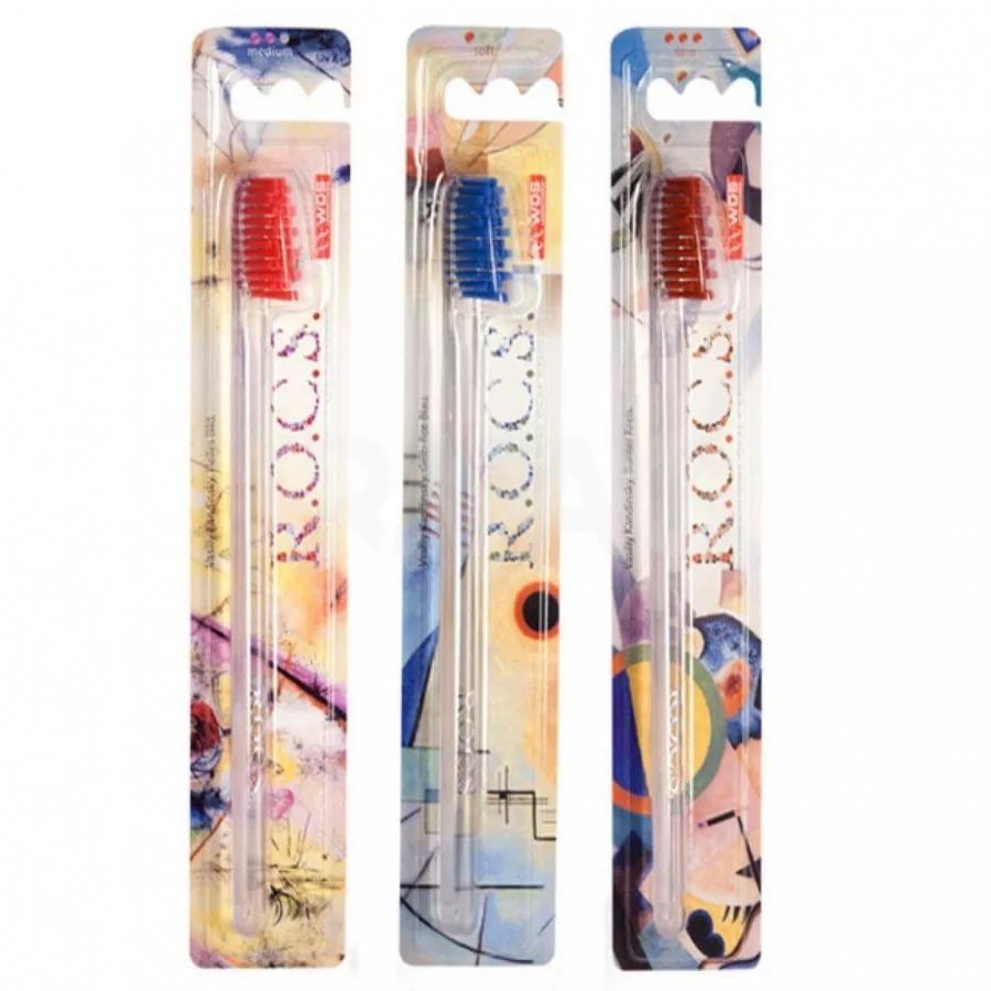 R.O.C.S. Toothbrushes & Dental Floss Model Multi-Level Bristles Зубная щетка Модельная (многоуровневые щетинки)