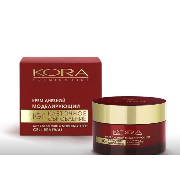 KORA Коррекция морщин Крем дневной моделирующий IGF клеточное обновление Premium Line Day Cream With  a Modeling Effect Cell Renewal