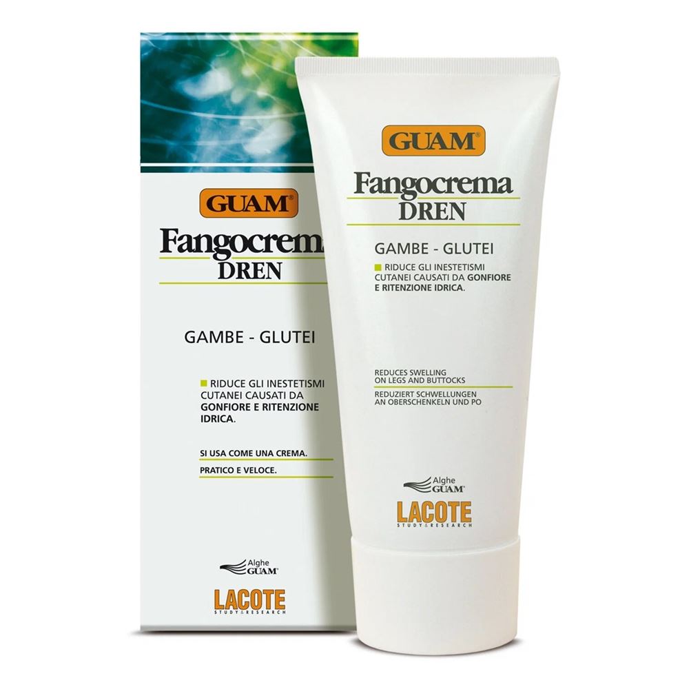 Guam DREN Крем против отеков Fangocrema Крем антицеллюлитный с дренажным эффектом на основе грязи для тела