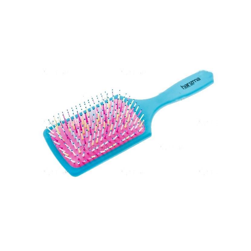 Harizma Professional Щетки и расчески для волос h10641-1615 Rainbow Щетка массажная широкая зеленая Щетка массажная широкая зеленая