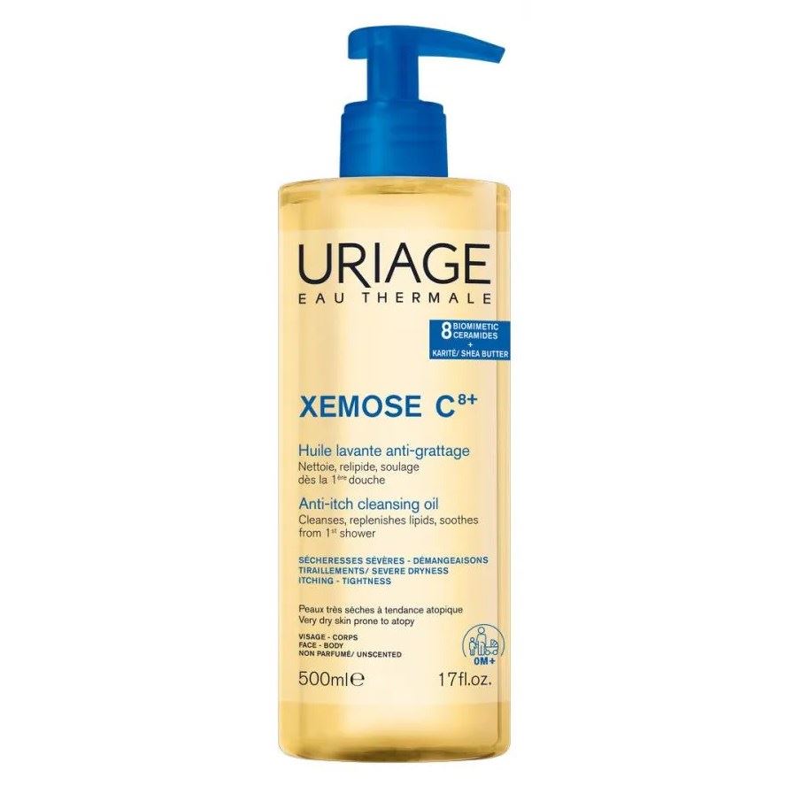 Uriage Xemose Xemose C8+ Cleansing Soothing Oil  Очищающее успокаивающее масло с церамидами 