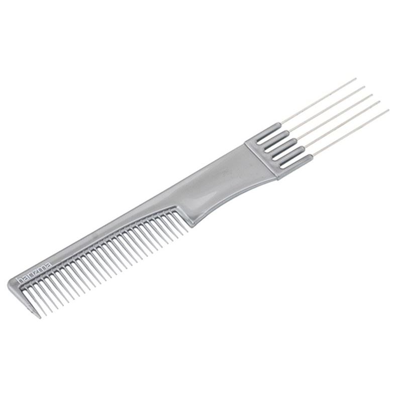 Harizma Professional Щетки и расчески для волос h10655 Расческа с вилкой для начёса Профессиональная расческа с металлической вилкой для начёса