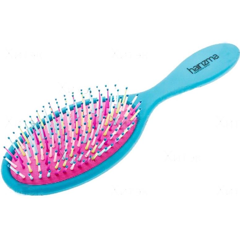 Harizma Professional Щетки и расчески для волос h10639-1615 Rainbow Щетка для волос зеленая  Щетка для волос массажная большая зеленая