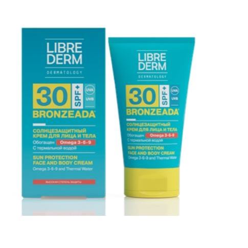 Librederm Солнцезащитные средства Bronzeada Omega 3-6-9 Sun Protection Cream SPF 30 Крем солнцезащитный SPF 30 Омега 3-6-9 термальная вода 