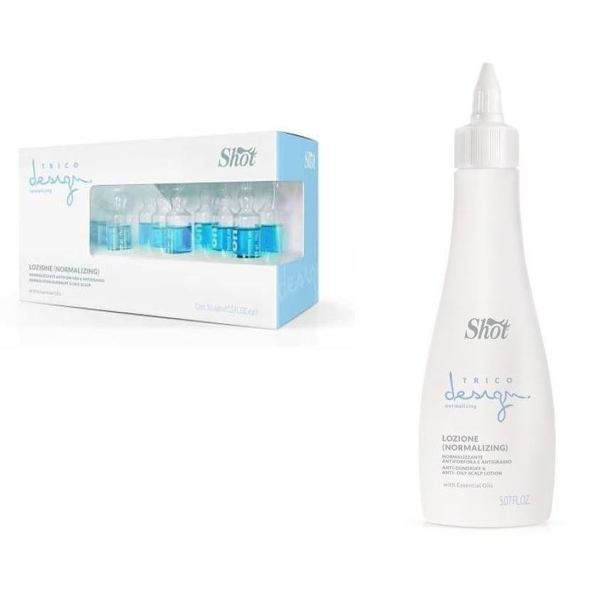 Shot Care&Trico Trico Design Normalizing Lozione Лосьон против перхоти для жирной кожи головы