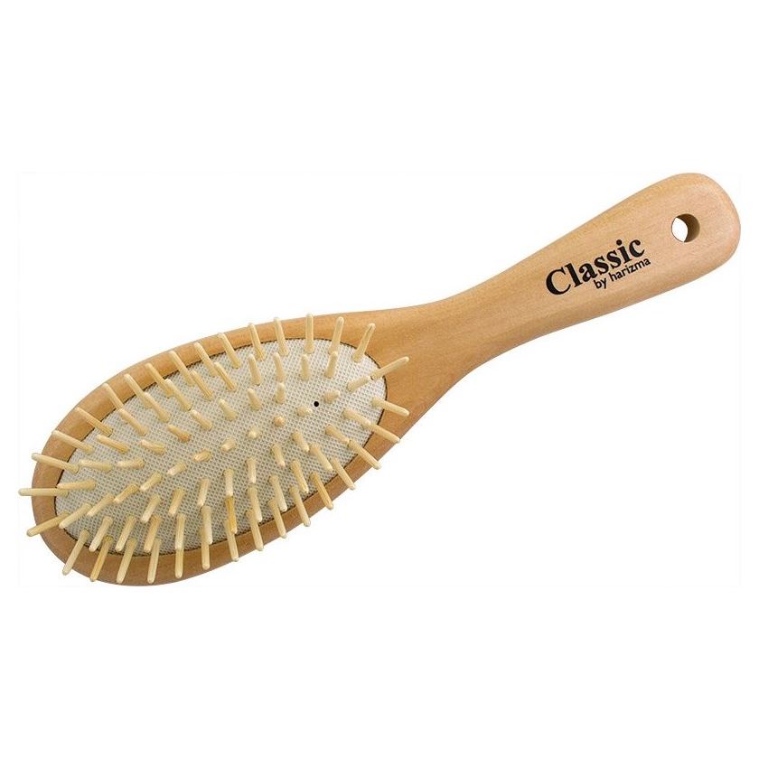 Harizma Professional Аксессуары h10707W Щетка для волос массажная Щетка для волос массажная из натурального дерева овальная