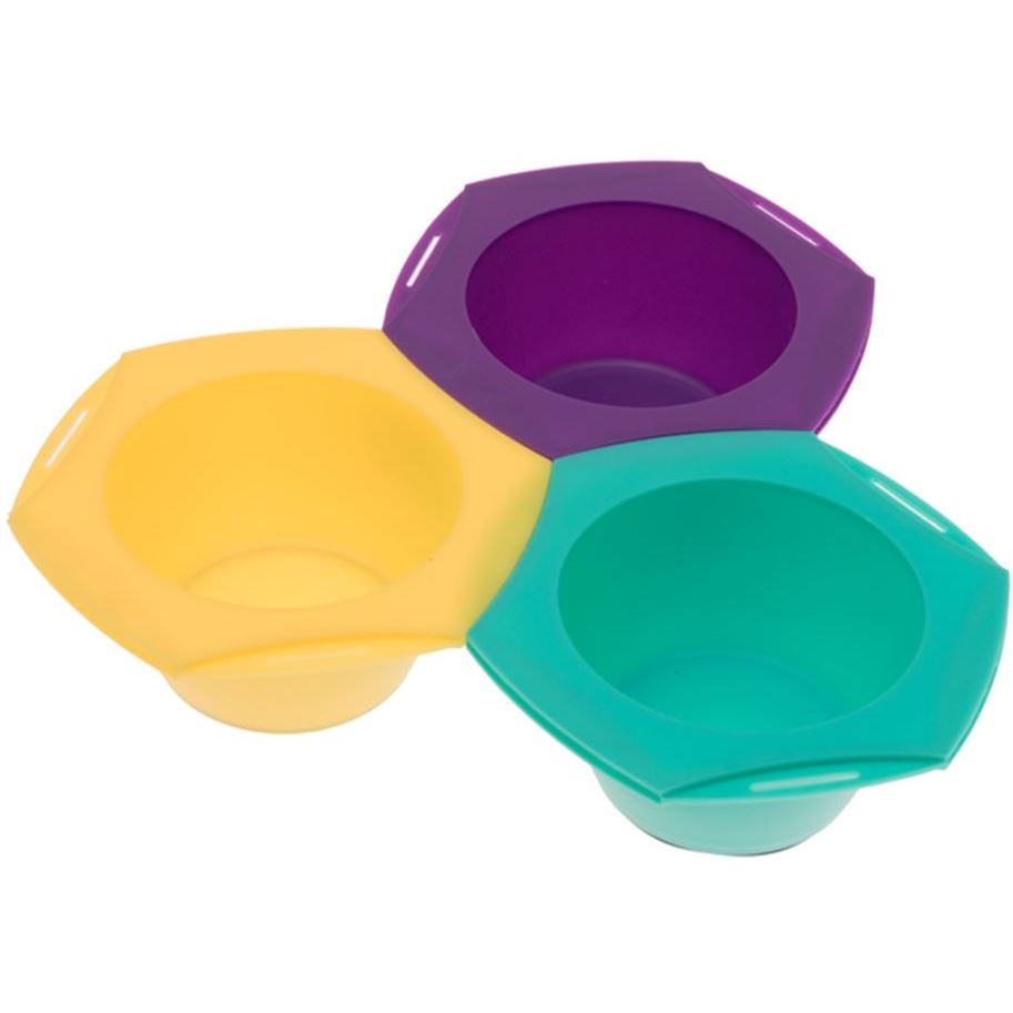 Harizma Professional Аксессуары h10960R Набор для колориста из 3 цветных мисок Набор для колориста из 3 цветных мисок