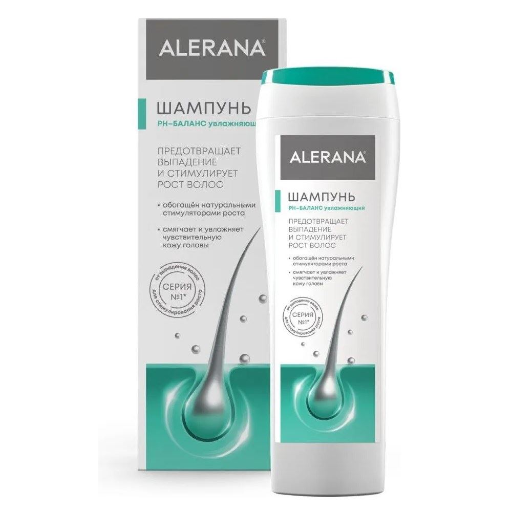 Alerana Профилактика выпадения волос Шампунь pH-баланс увлажняющий Шампунь, предотвращающий выпадение и стимулирующий рост волос