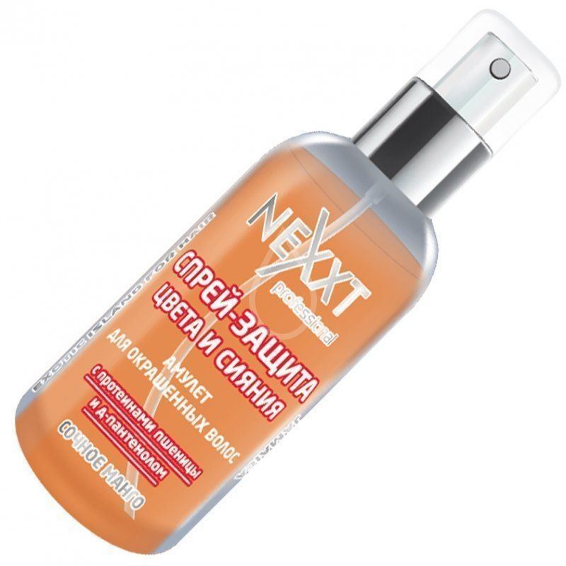 Nexprof (Nexxt Professional) Classic Care Exotic island for hair: Jamaica Спрей-защита  Спрей-защита амулет для окрашенных волос с протеинами пшеницы и д-пантенолом, сочное манго 