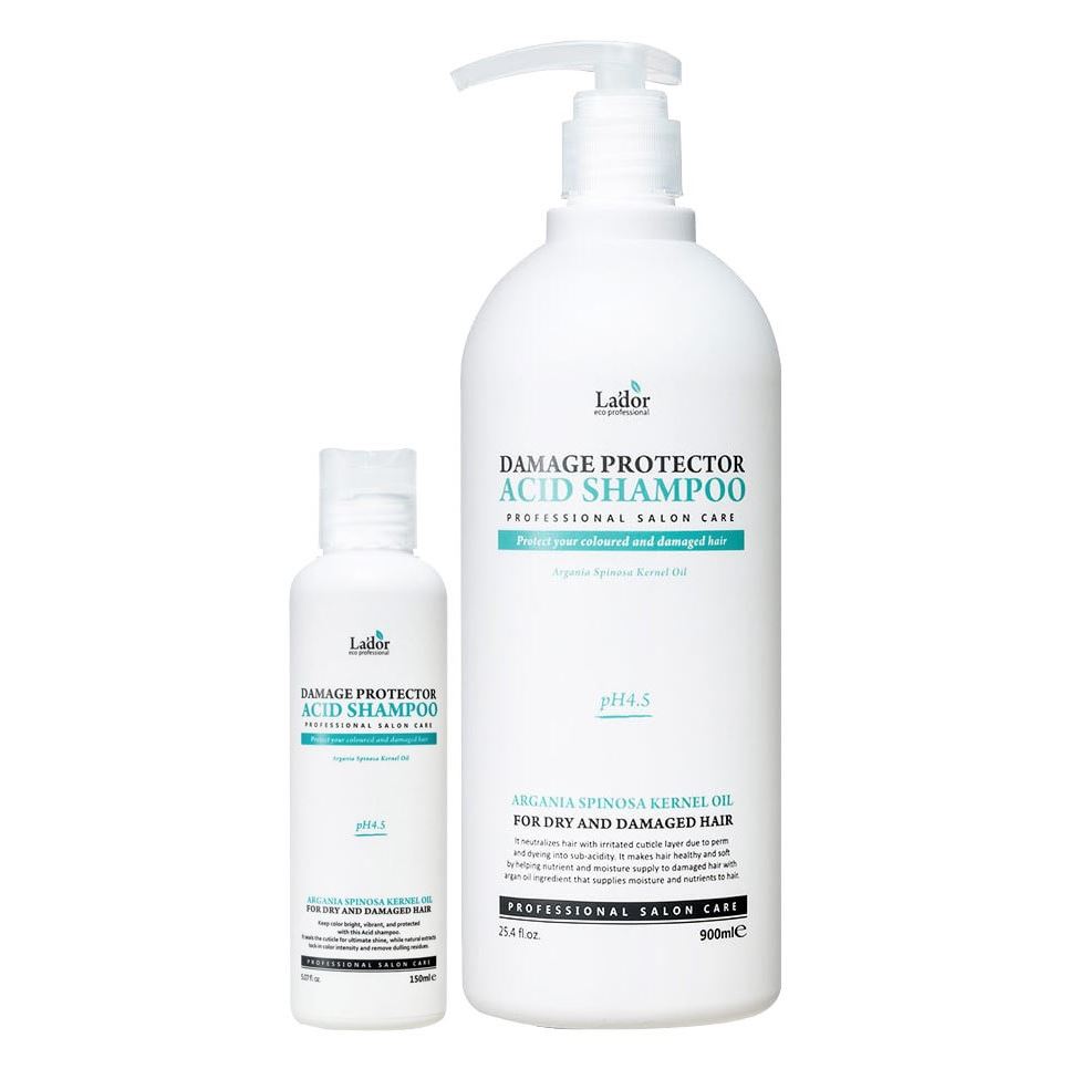 La'dor  Hair Care Damaged Protector Acid Shampoo Бесщелочной Шампунь для волос с коллагеном и аргановым маслом