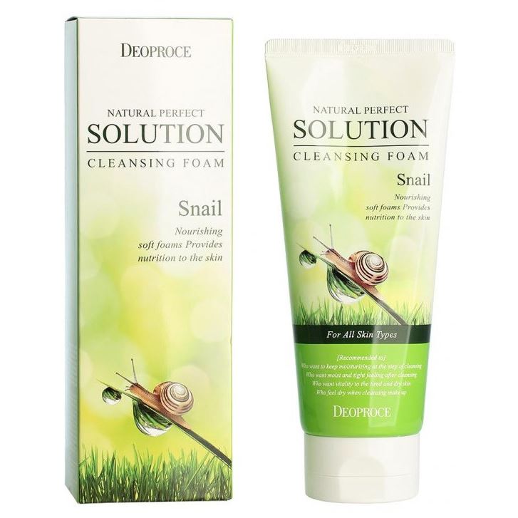 Deoproce Snail Natural Perfect Solution Cleansing Foam Snail Пенка для умывания улиточная