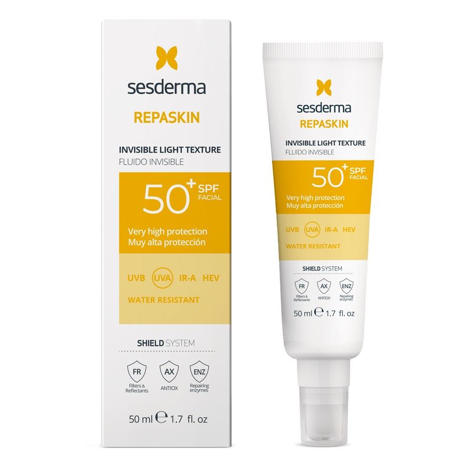 Sesderma Sun Care Repaskin Invisible Light Texture Facial Sunscreen SPF50 Средство солнцезащитное сверхлегкое для лица