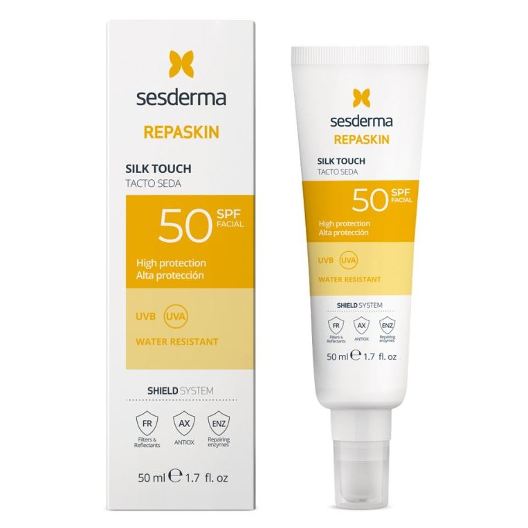 Sesderma Sun Care Repaskin Silk Touch Facial Sunscreen SPF50 Средство солнцезащитное с нежностью шелка для лица