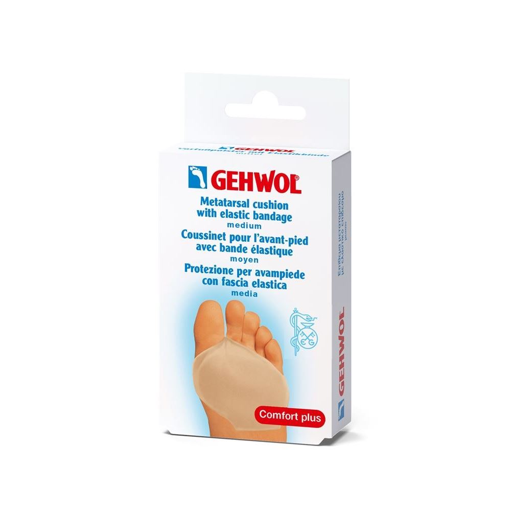 Gehwol Комфорт+ Защита Vorfuspolster mit Elastikbinde Mittel Защитная гель-подушка под плюсну  Защитная гель-подушка под плюсну из гель-полимера и эластичной ткани Средний размер