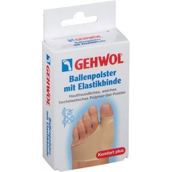 Gehwol Комфорт+ Защита Ballenpolster mit Ekastikbinde Защитная накладка на большой палец Защитная накладка на большой палец из гель-полимера и эластичной ткани