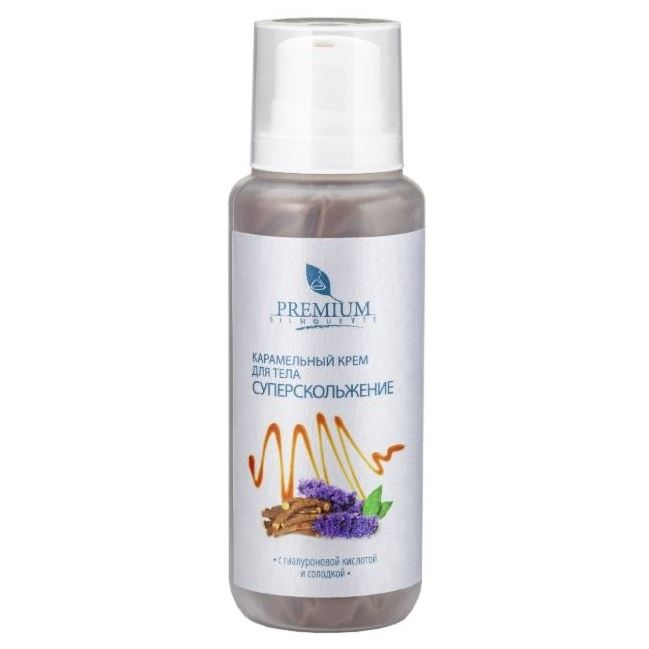 Premium Silhouette Карамельный крем для тела Суперскольжение Карамельный крем для тела Суперскольжение с гиалуроновой кислотой и солодкой