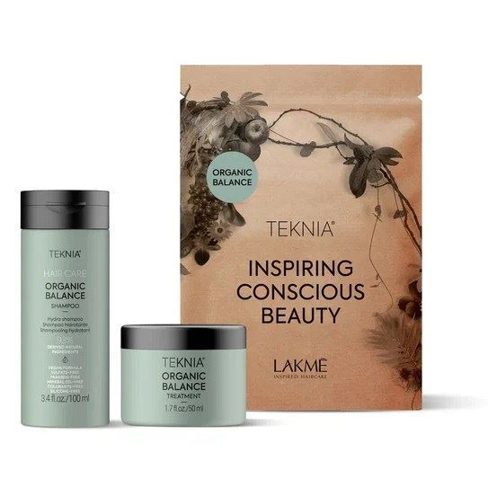 LakMe Teknia Organic Balance Travel Pack Дорожный набор увлажняющий для всех типов волос : шампунь, маска 