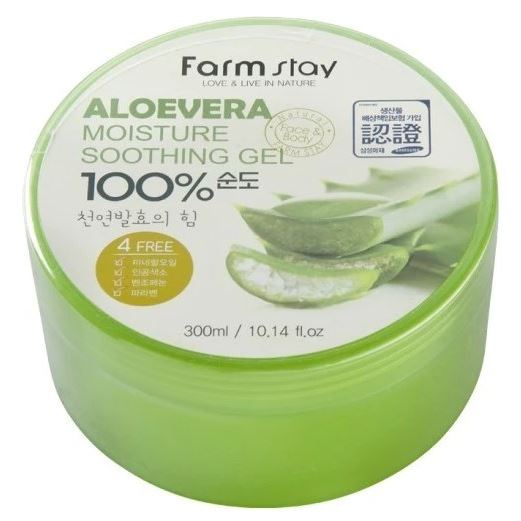 FarmStay Skin Care Aloevera Moisture Soothing Gel 100% Многофункциональный гель с экстрактом Алоэ